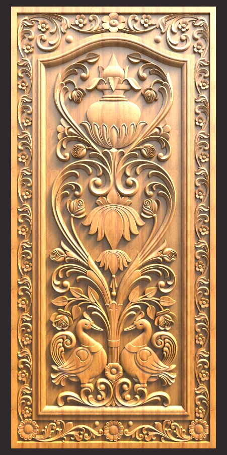 Kalasham Door Design for CNC Carving