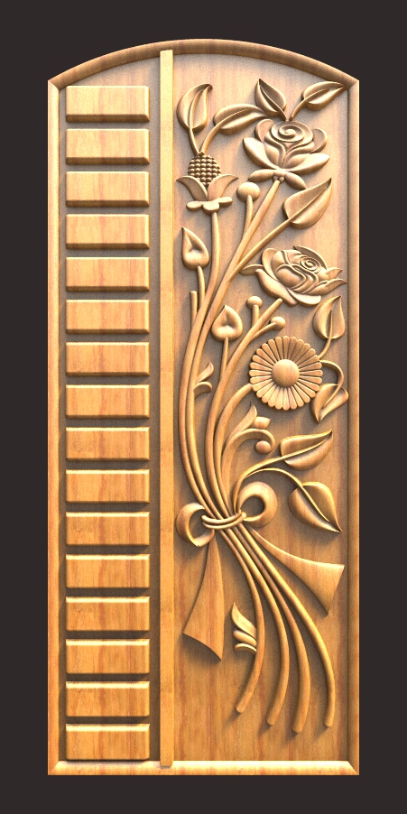 God Balaji Door Design for CNC Carving - 3DKart.in