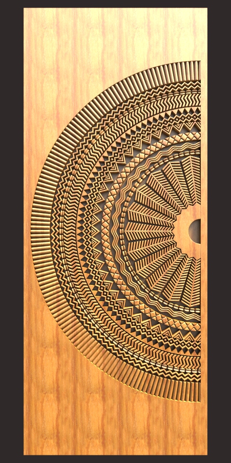 Fancy D Door Design For CNC Carving